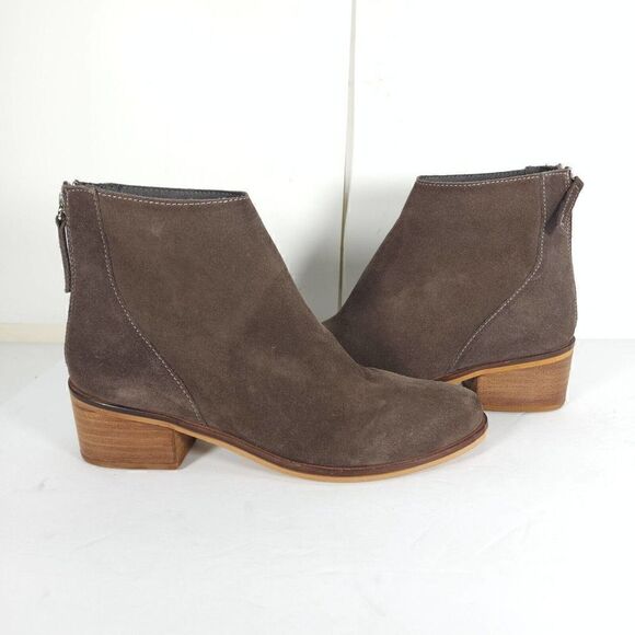 Steve Madden Women's 8,5M Legally Brown Suede Back Zip Ankle Booties Boots - Picture 8 of 12